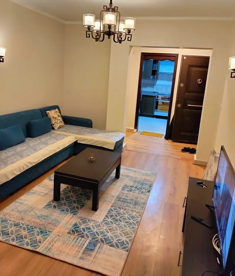 Furnished apartment for rent in Madinaty B1 with a private garden