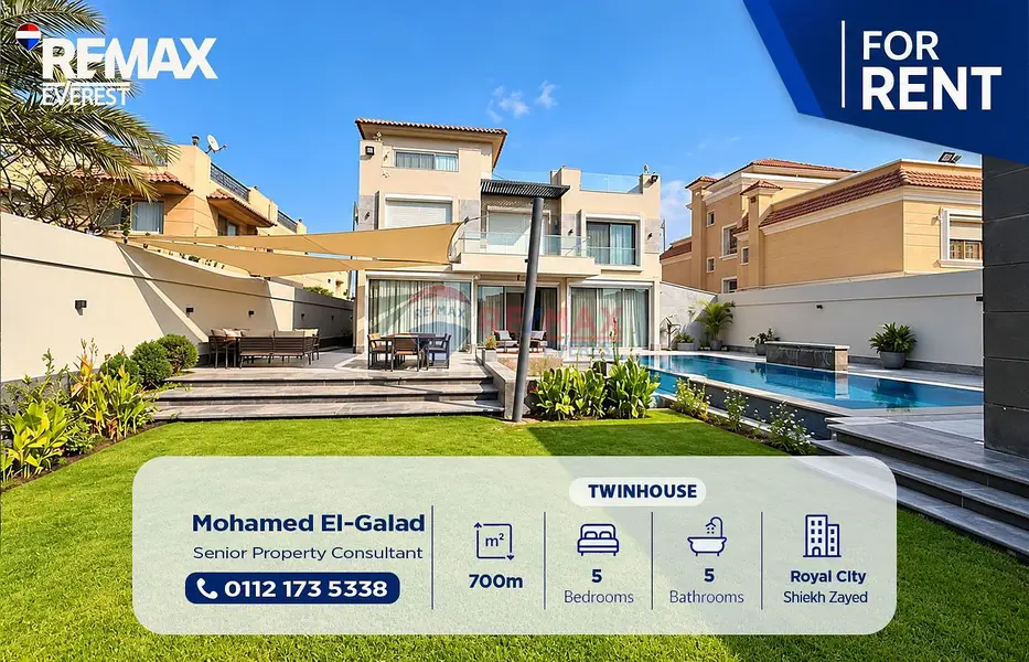 Luxury Twin House for Rent in Royal Meadows - Sheikh Zayed