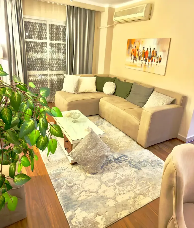 Furnished apartment for rent in Madinaty B10 with park and garden view