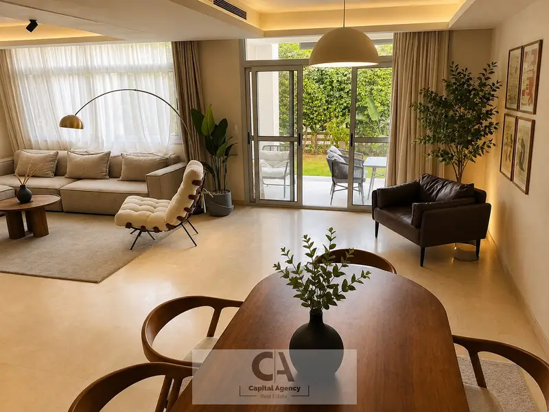 Fully furnished ground floor apartment with garden in Cairo Festival City