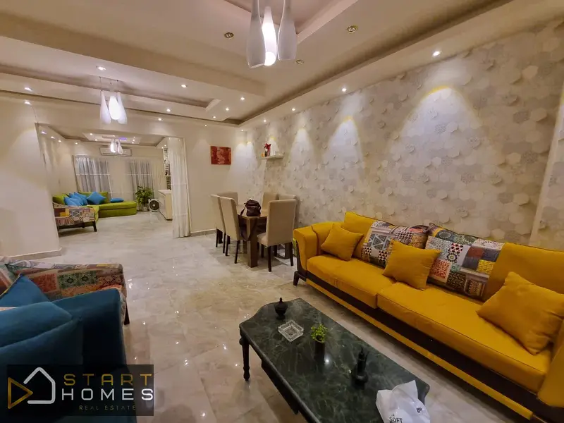 Furnished apartment for rent in Madinaty B1, garden view