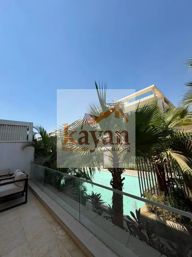 Furnished two-bedroom apartment in Lake View Residence with garden