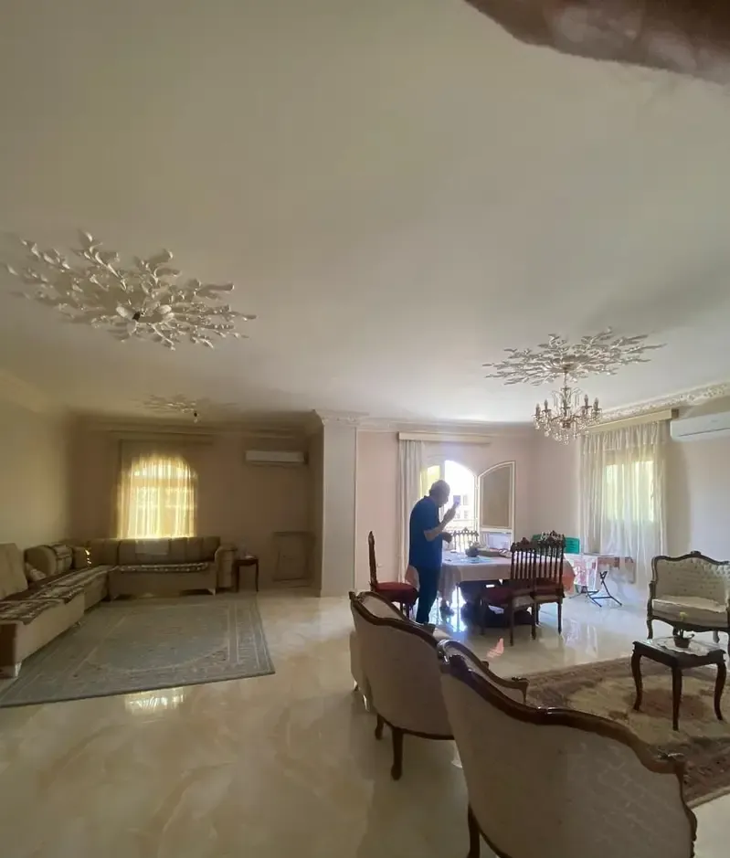 Furnished and air-conditioned apartment for rent in El Banafseg Villas 9