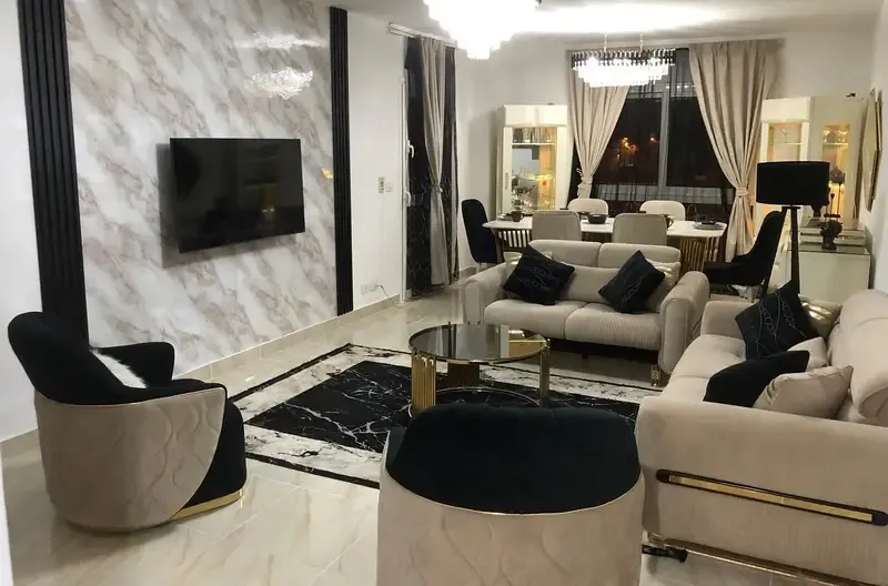 Furnished apartment for rent in Madinaty B12, first floor