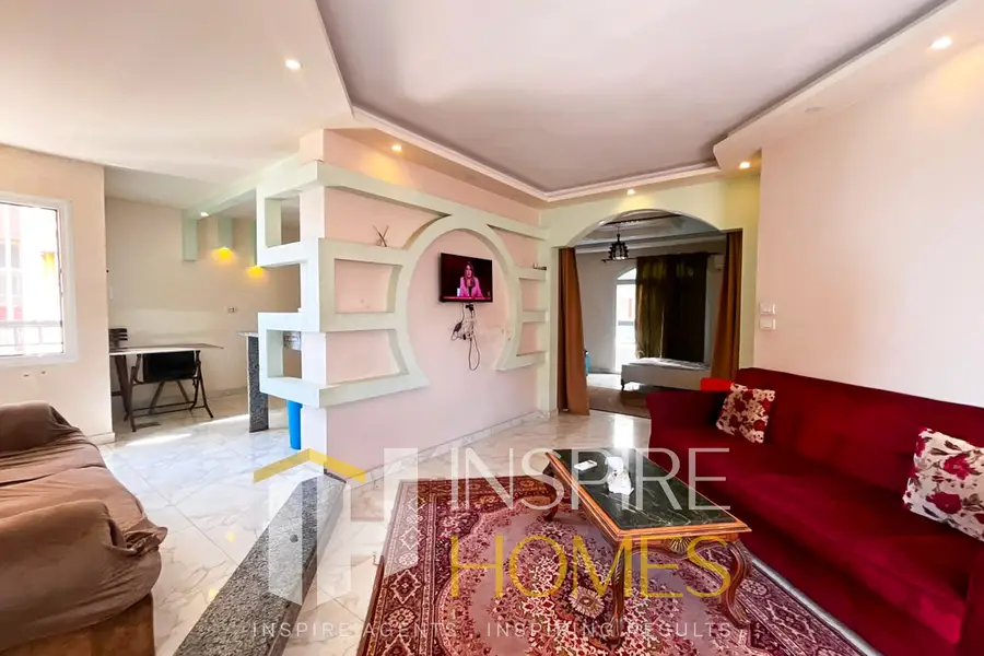 Furnished apartment for rent with side sea view in Cleopatra