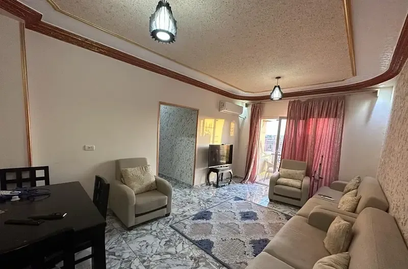 Furnished apartment for rent with landscape view in Rawdat Zayed Compound