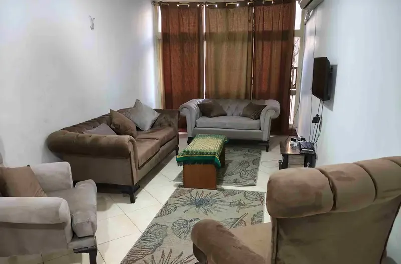 Luxurious furnished apartment, first Abbas El-Akkad, in front of Al-Saa Square