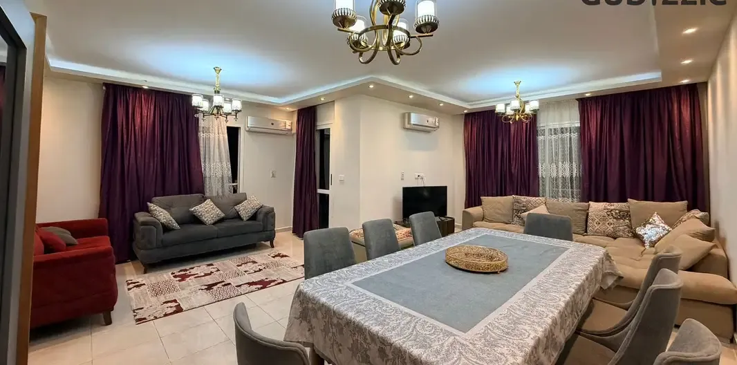 Furnished apartment 175sqm in B2 Madinaty 3 rooms | Wide garden view