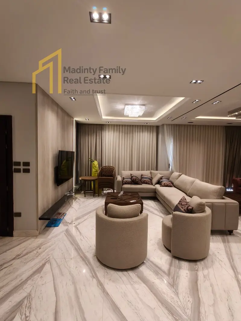 Furnished Super Lux Villa, First Use in Madinaty