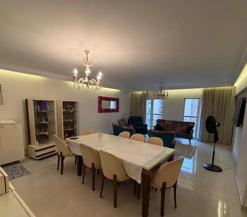 162 sqm furnished apartment for rent in Rehab - Super Lux finishing