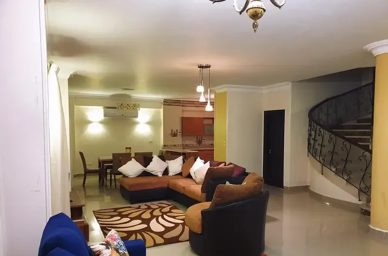 Furnished and fully air-conditioned duplex for rent in New Cairo - Narjes Villas