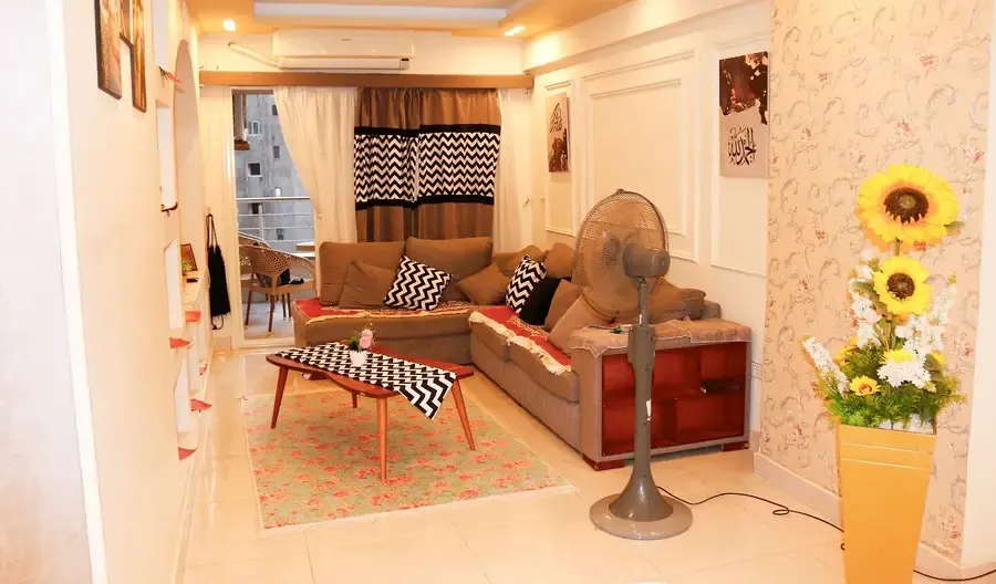 Furnished apartment for rent in Smouha, 3 bedrooms and reception