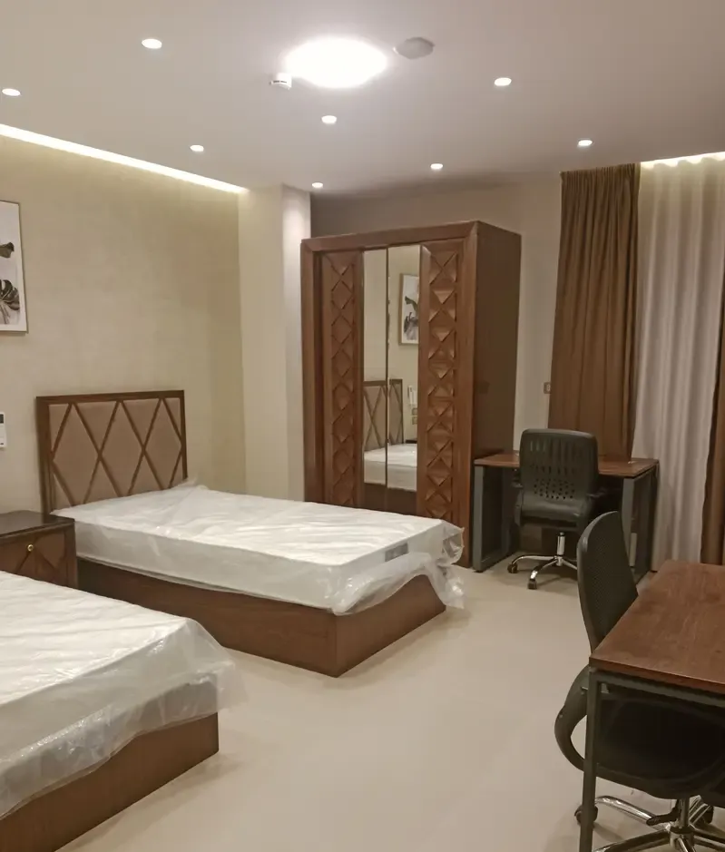Double studio for rent, super lux, in 6th of October, 2nd District