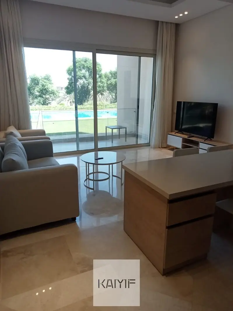 Furnished apartment for rent in Katameya Dunes including services
