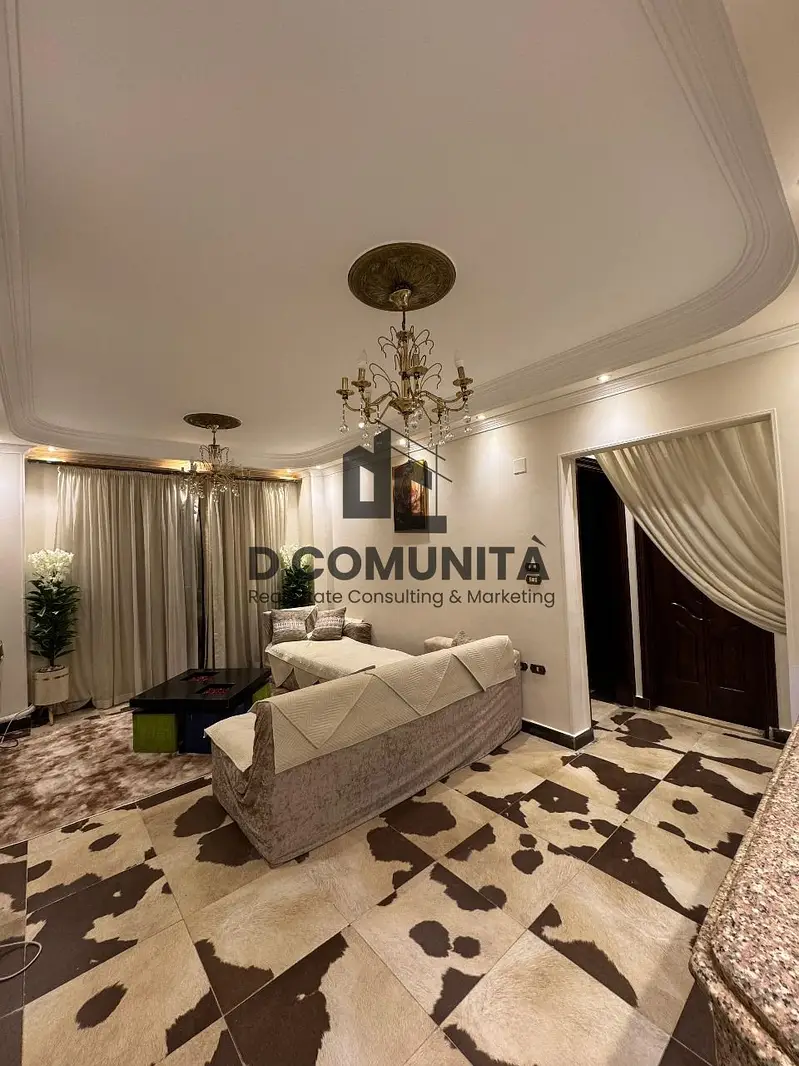 Furnished apartment for rent in Fifth Settlement, Al Ashrafia Compound, ground floor