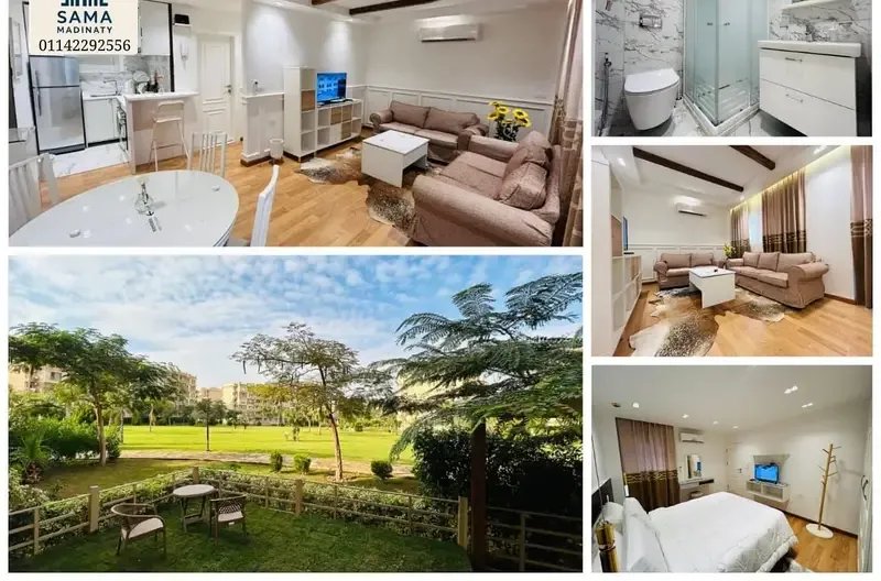 Furnished studio for rent in Madinaty B6, ground floor with garden