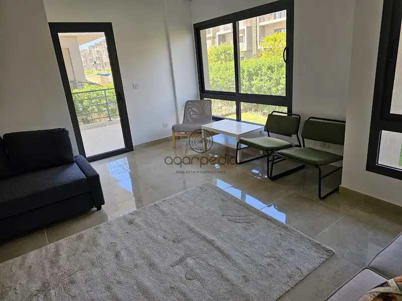 Apartment with garden for rent in Al Marasem Golden Square, Fifth Settlement