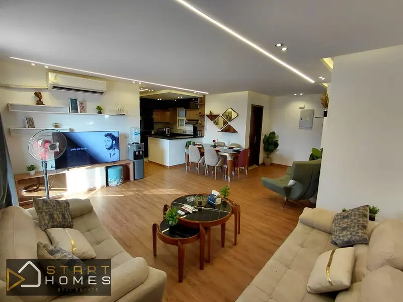 Fully air-conditioned furnished apartment for rent in Madinaty B12