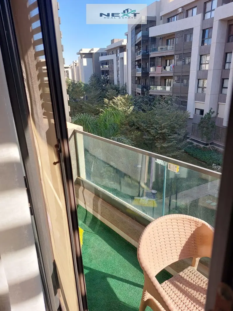 Furnished apartment for rent in Madinaty B15 with garden view