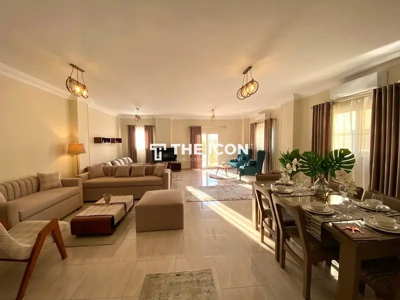 Furnished apartment for rent in 5th Settlement, first occupancy, near Waterway
