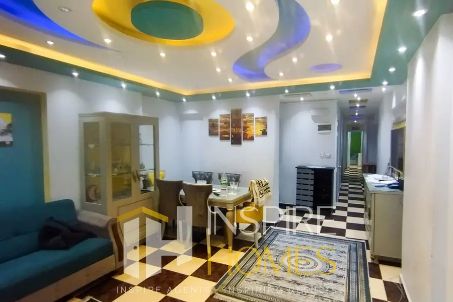 Furnished, fully air-conditioned apartment for rent in Sidi Gaber, steps from the sea