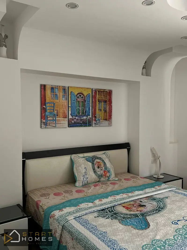 Furnished apartment for rent in Madinaty B3 with garden view