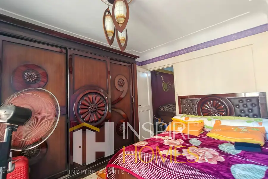 Furnished apartment for rent, 70 sqm, Sidi Gaber El Sheikh, directly on the tram