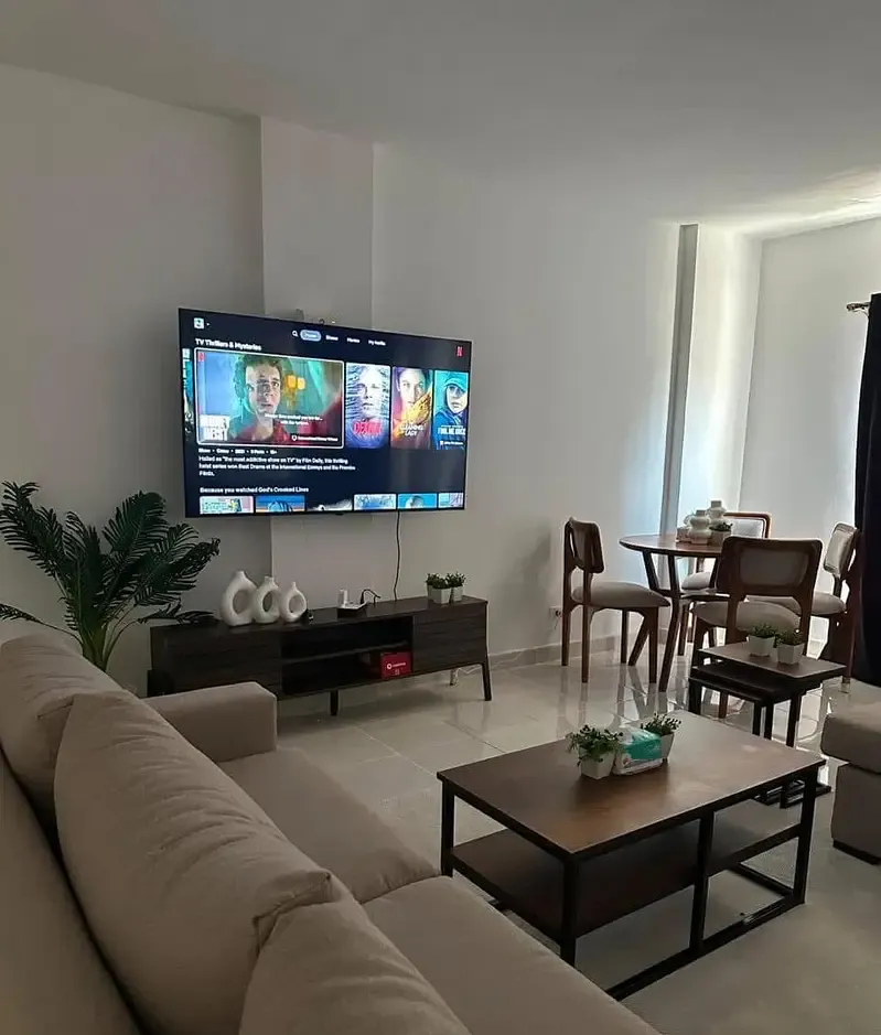 Distinct furnished apartment for rent in Madinaty B6, special finishes