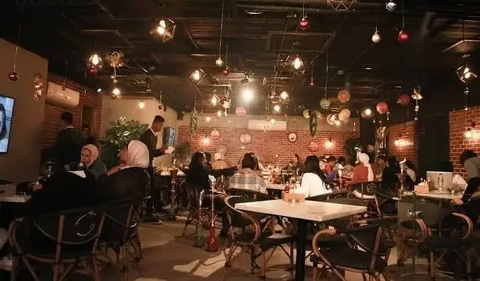 Furnished and equipped 350sqm cafe in Masaken Sheraton for rent