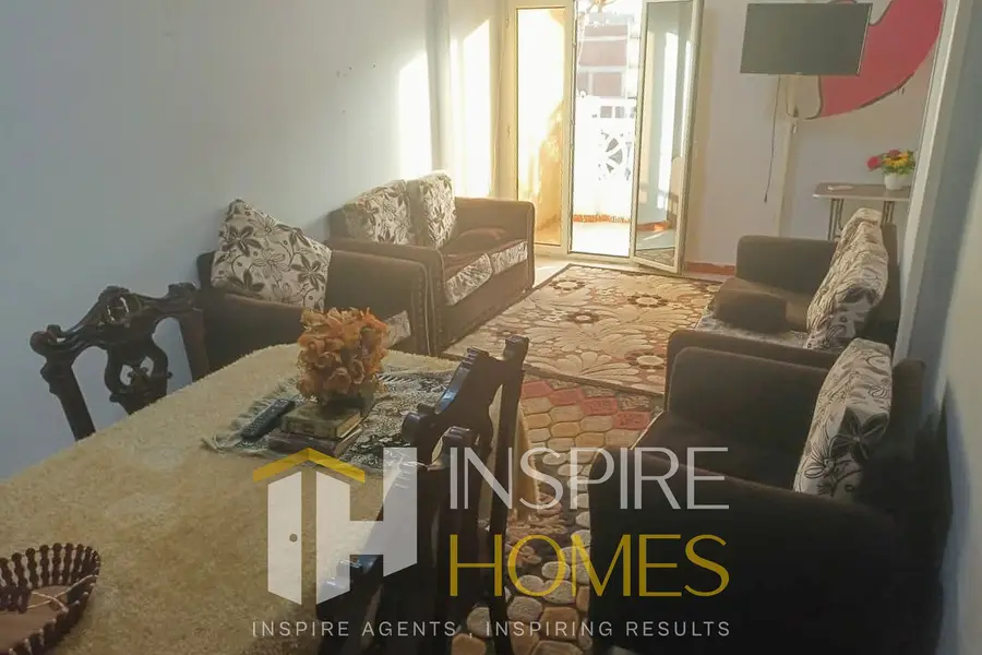 Furnished apartment for rent in Sidi Bishr with a side sea view