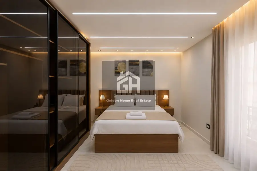 Apartment for rent, hotel finishing, in Elkhmayel Compound, Sheikh Zayed