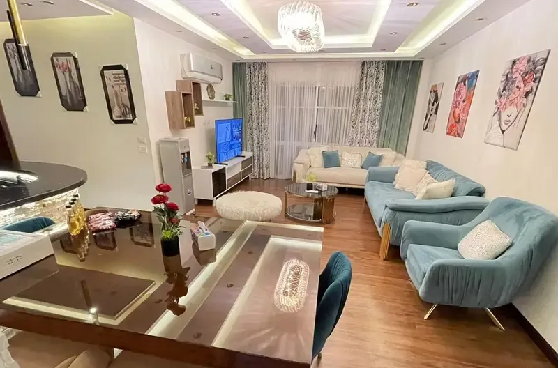 Furnished apartment, ultra super lux, Madinaty B10, open view