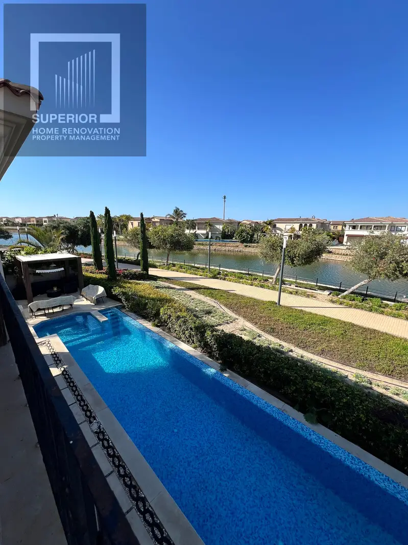 Villa for rent in Marassi, lake view, with private pool and elegant furniture