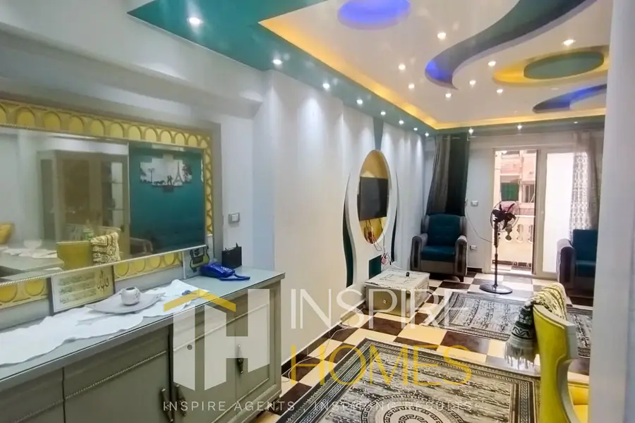 Fully air-conditioned furnished apartment for rent, steps from the sea in Sidi Gaber