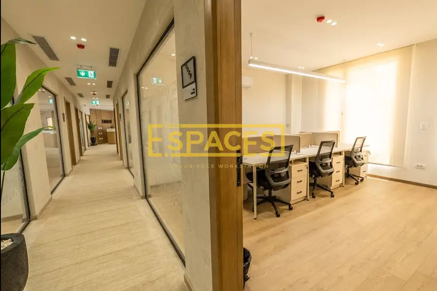 Furnished and equipped office for rent in Mashareq Compound, 6th of October