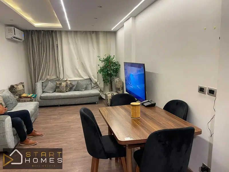 Furnished apartment for rent in Madinaty B12 with a park view