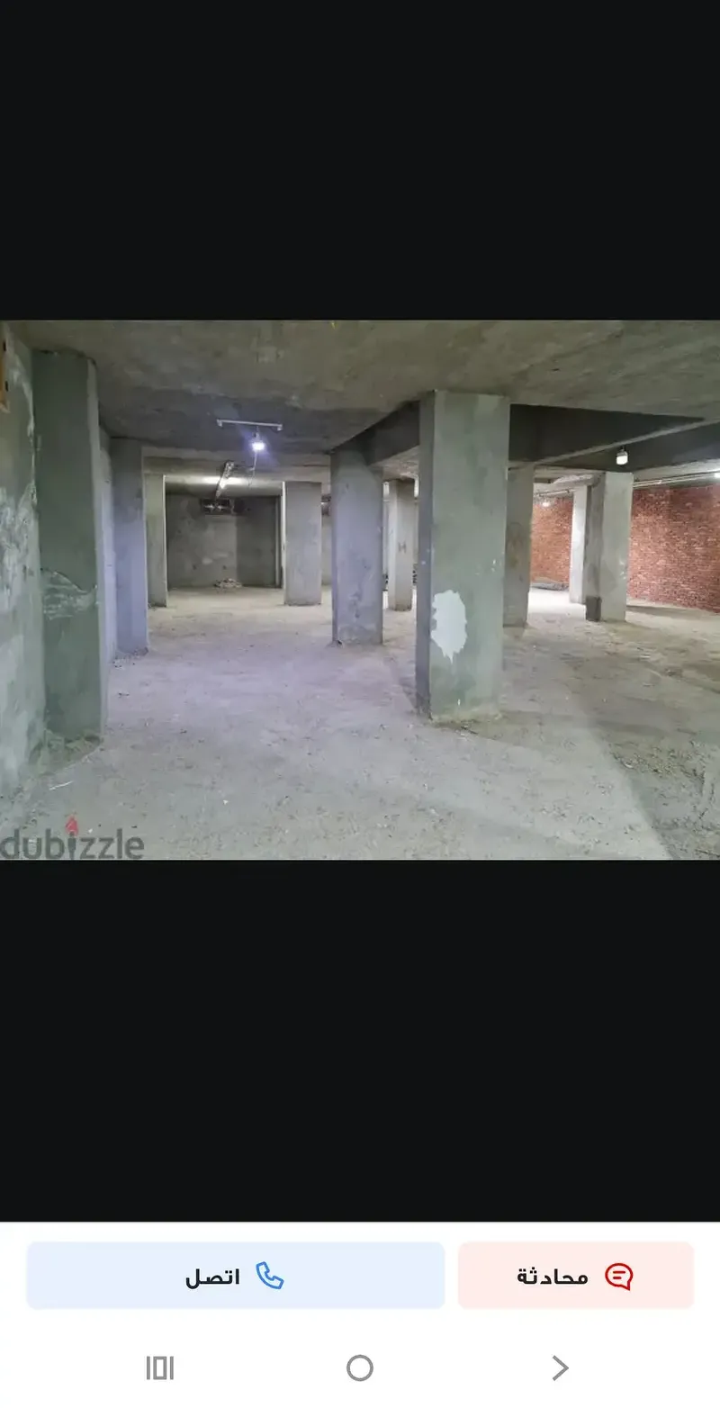 Open space basement 250sqm for rent on Kafrawy axis