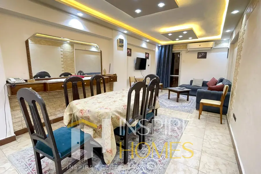 Furnished apartment for rent with open view for 25,000 EGP in Saba Pasha
