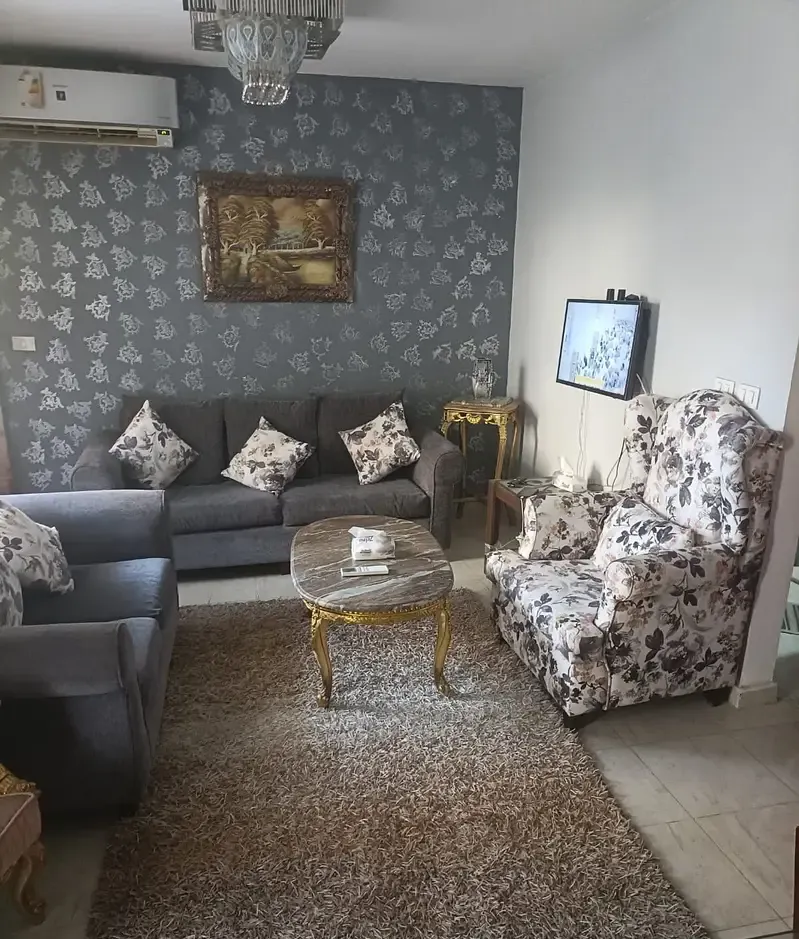 Furnished apartment for rent in Madinaty B6, first floor