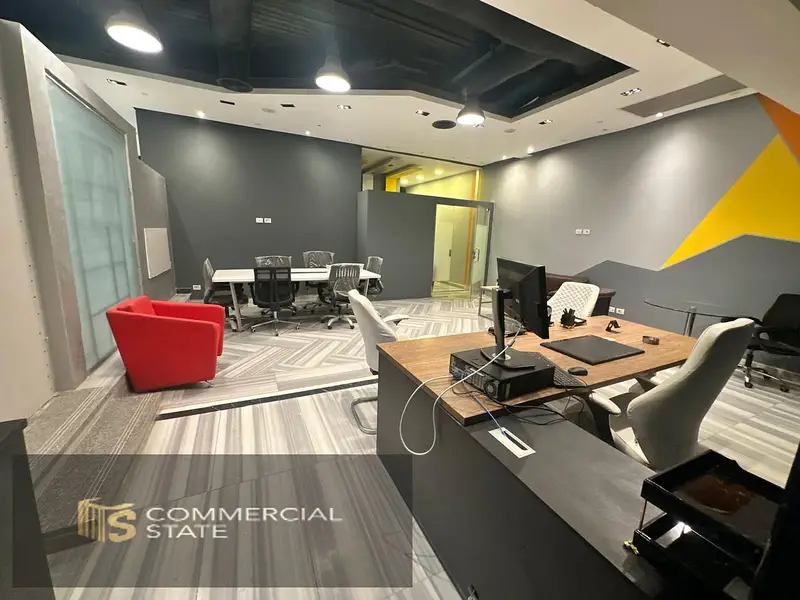 185 sqm finished office for rent in Poka Mall - New Cairo