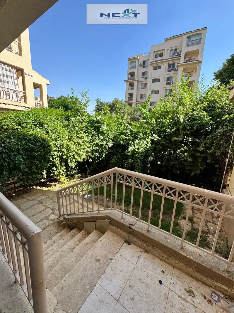 Apartment for rent in Madinaty B1, company finishing, garden view