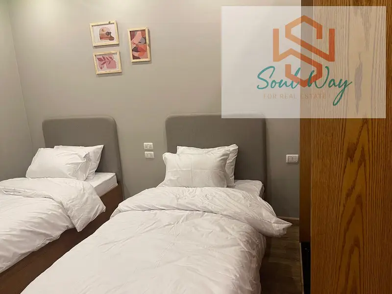 Furnished apartment for rent with a ground garden in Lake View Residence