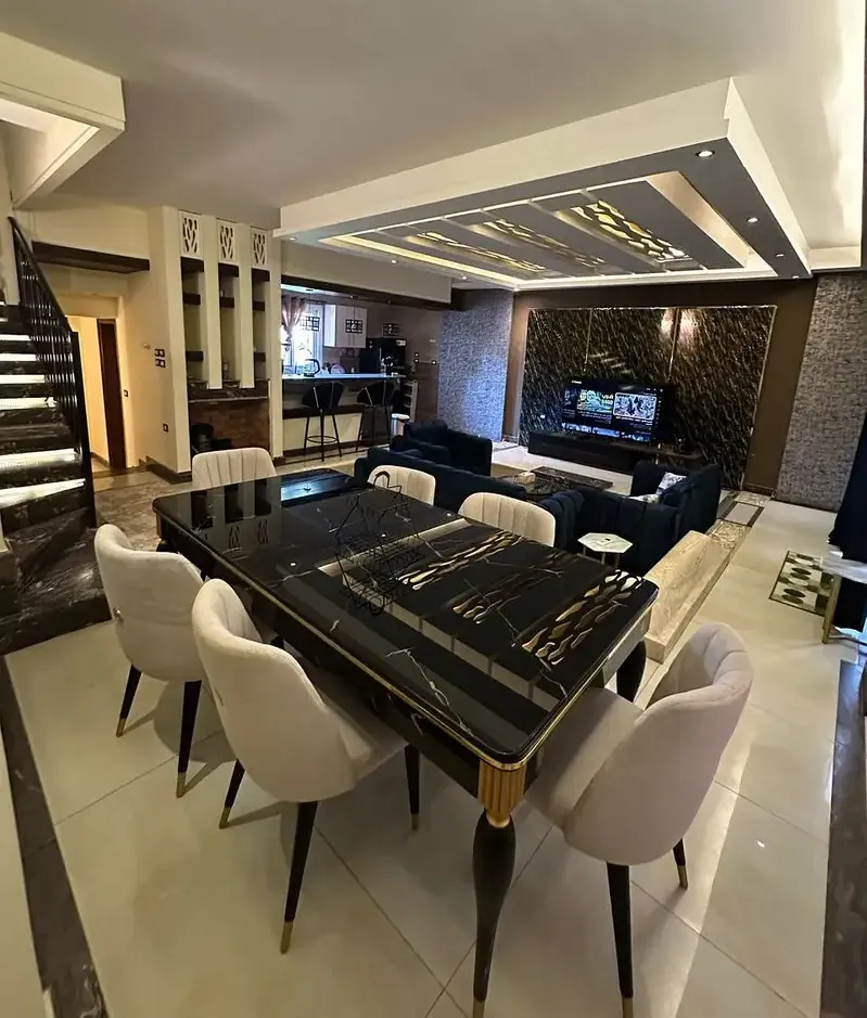 Furnished townhouse for rent in Karma Residence Compound, Sheikh Zayed