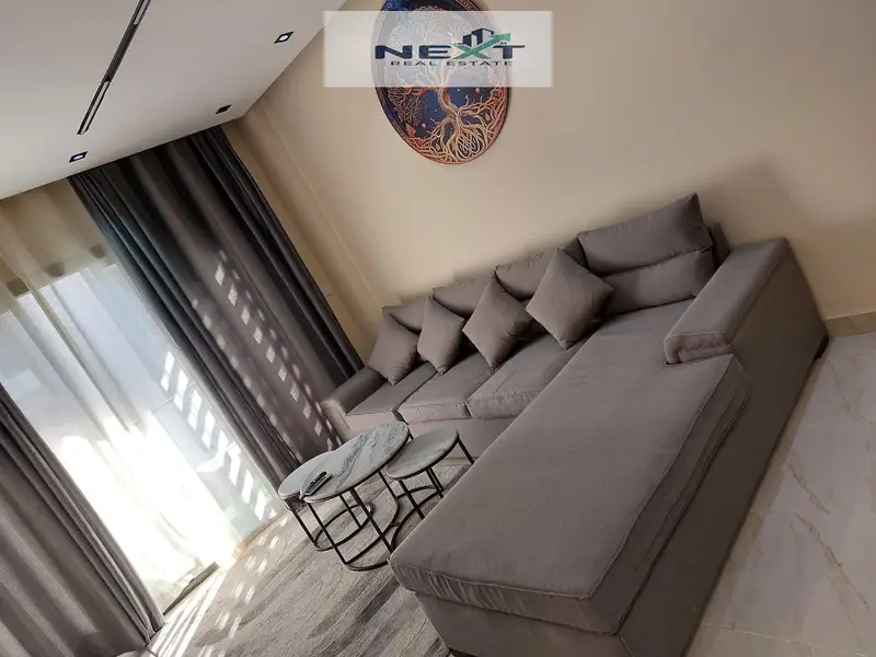 Furnished apartment for rent in Madinaty B15 with garden view