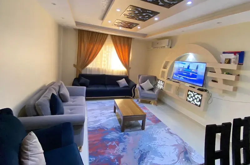 Furnished apartment with garden in Dar Misr Compound, Sheikh Zayed for rent