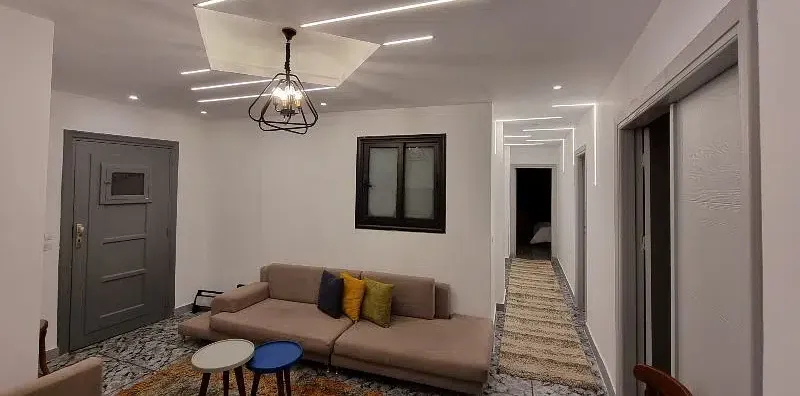 Furnished 3-bedroom air-conditioned apartment for rent in Smouha
