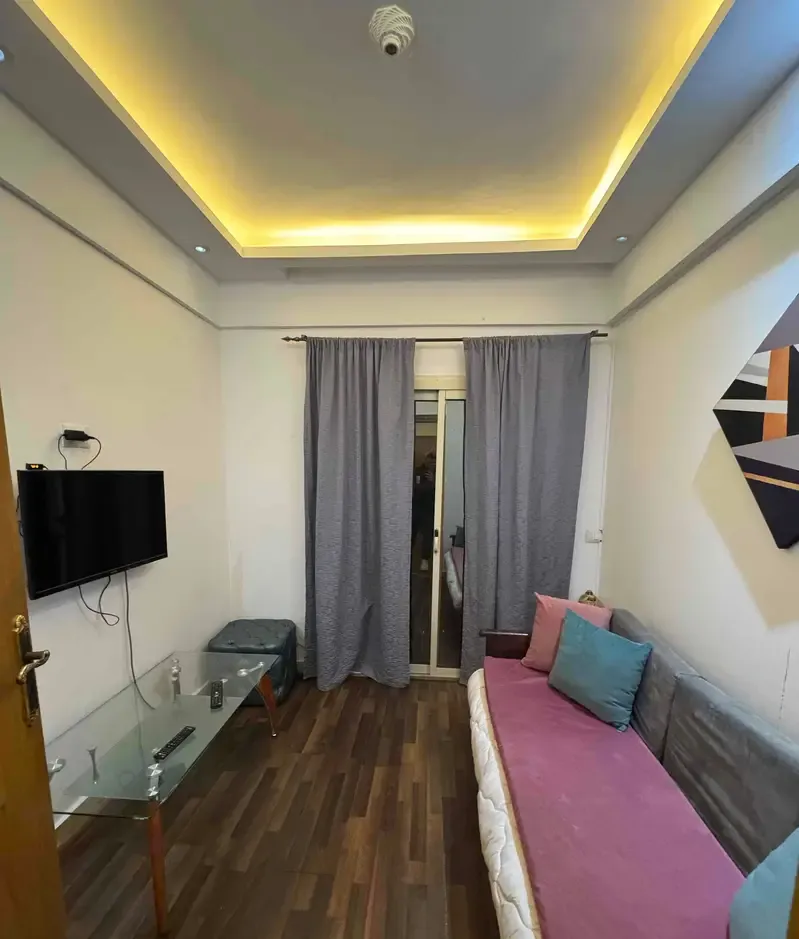 Furnished apartment for daily rent in السياحية, in front of Mall of Arabia