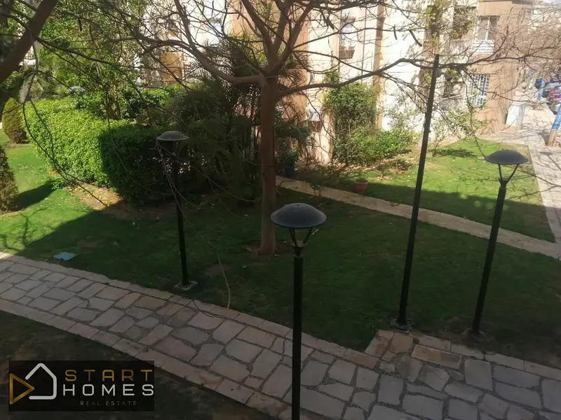 Furnished apartment for rent in Madinaty (B7), garden view
