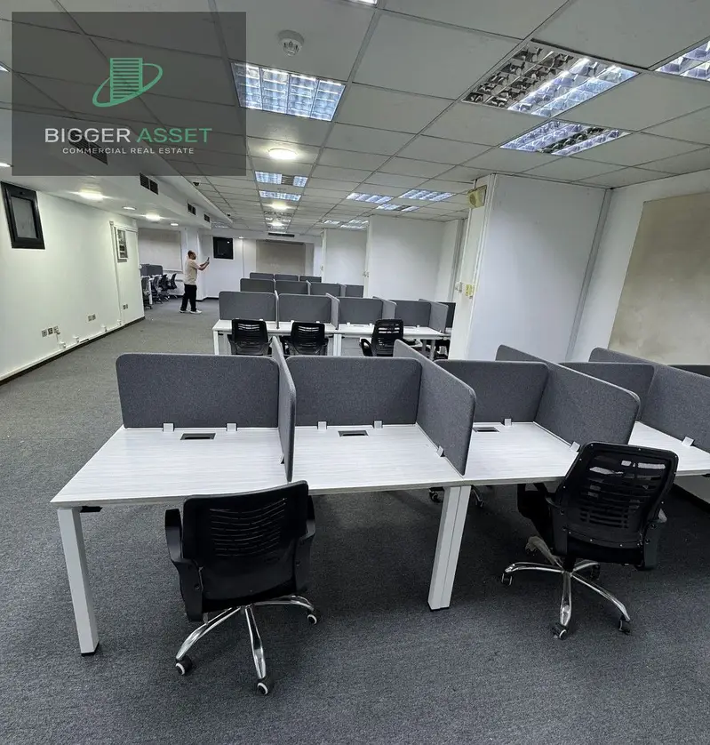 Office for rent in New Maadi, 400 sqm, finished with ACs