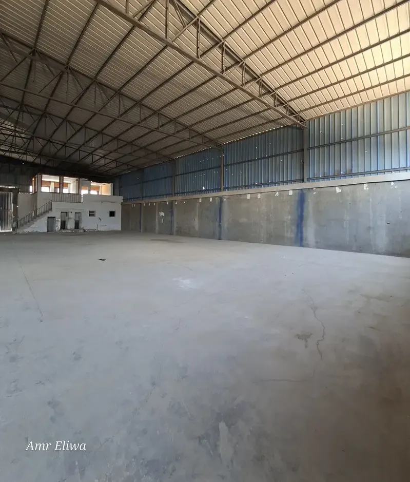مصنع للإيجار 1500 متر في انشاص الصناعيه أمام العبور